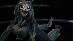 16:9 1girls 3d_(artwork) anthro big_breasts black_body black_hair breasts canid canine digital_media_(artwork) female furry hair hi_res looking_at_viewer mal0 malo mammal naked naked_female nipples nude nude_female scp-1471 scp-1471-a scp-1471-a_(cumminham) scp_foundation skull_head solo widescreen wolf wolf_girl