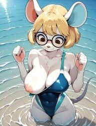 1female 1girl 1girls 2025 2025s ai ai-created ai_assisted ai_generated animal_crossing anthro anthro_female anthrofied areola areolae bedroom_eyes belly_button big_breasts bikini blonde blonde_female blonde_hair blonde_hair_female blue_bikini blue_eyeshadow blue_inner_ear blue_sky blue_swimsuit blush breasts brown_eyes brown_nose buck_teeth buckteeth civitai english_text eyeshadow eyewear female female_anthro female_focus female_only fur furry furry_female glasses grey_body grey_fur grey_tail hair half-closed_eyes illustrious_(stable_diffusion) looking_at_viewer mammal mouse mouse_ears mouse_girl mouse_humanoid mouse_tail murid murine narrowed_eyes navel nintendo nipples ocean open_eyes outside petri_(animal_crossing) pink_tail pony_diffusion_(model) pony_diffusion_xl red_inner_ear rodent sky smile smiling smiling_at_viewer solo solo_female solo_focus stable_diffusion sweat sweatdrop swimsuit swimwear tail teeth thick_thighs thighs video_games water wide_hipped_anthro wide_hipped_female wide_hips