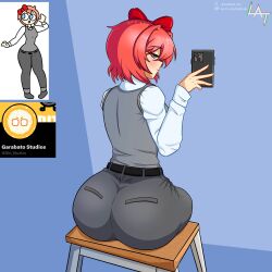 saori (the p-club) from doki doki literature club by latitude art