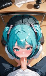 hatsune miku from vocaloid by lebern
