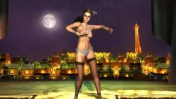3d belly_dancer bikini blue_bikini breasts dancing female french_female jewelry moonlight pandemic_studios paris ponytail screenshot screenshot_edit stage strip_club stripper stripping the_saboteur topless_female video_games vintage vintage_clothing women world_war_2