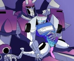 alien animated cybertronian cyclonus duo erection humanoid living machine male mecha robot sex size_difference tailgate thespookyunicornus transformers yaoi