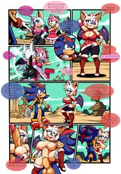 1boy 1girls 2boys 2girls absurd_res amouge amouge_the_hedgebat amy_rose areola armwear balls bat big_breasts big_penis blue_eyes boots breasts cleavage clothed clothing comic dialogue elbow_gloves english_text erect_nipples escopeto female footwear from_behind_position fused_character fused_sex fusion gloves green_eyes hairband happy happy_sex hedgehog hi_res huge_cock hybrid licking male mammal mostly_nude nipples open_vest oral outside paizuri penetration penis penis_lick potara_earrings puffy_areola rouge_the_bat sex shadic_the_hedgehog shadow_the_hedgehog sonic_(series) sonic_the_hedgehog speech_bubble stomach_bulge super_form superbunnygt text tongue tongue_out vaginal_penetration vest