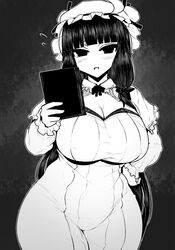 blush book breasts curvy ginku_mh hat monochrome patchouli_knowledge see-through_panties touhou wide_hips