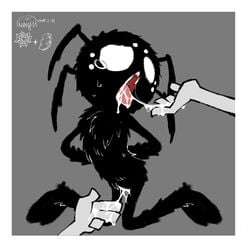 2018 ahegao ambiguous_gender anthro arachnid arthropod black_fur bondage cum cum_in_ass cum_in_mouth don't_starve don't_starve_together dont_starve dont_starve_together femboy fur girly klei_entertainment kneeling male male/ambiguous male_only offscreen_character solo_focus spider tagme tears tied_up tongue tongue_out video_games web webber wenyu