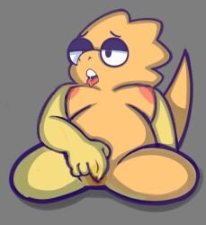 alphys anthro bodily_fluids breasts clenched_teeth digital_media_(artwork) eyewear female finger_fuck fingering genital_fluids genitals glasses hi_res itsreapermin lizard masturbation nerd nipples nude open_mouth penetration reptile scalie simple_background solo spread_legs spreading tail teeth thick_thighs tongue tongue_out undertale undertale_(series) vaginal_fluids vaginal_masturbation vaginal_penetration vulva yellow_body