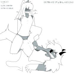 2girls blush blushing bottomless bottomless_female claire_(fundamental_paper_education) closed_eyes fpe fundamental_paper_education fundamental_paper_education_oc lesbian lesbian_sex loving_sex moaning moaning_in_pleasure oc scissoring simple_background tears_of_pleasure tribadism yuri