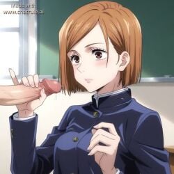 ai_generated cum cum_explosion cumshot futa_focus futa_solo handjob jerking jerkingoff masturbation no_sound nobara_kugisaki penis semen solo solo_futa tagme video
