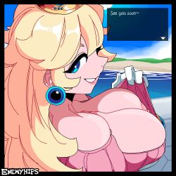 princess peach from mario (series) by enemyhips