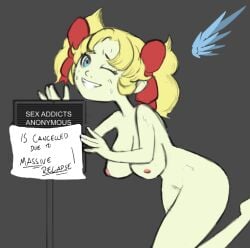 artist_request big_ass big_breasts blonde_hair breasts female les_kassos sandy_(les_kassos) sex_addict suggestive_look