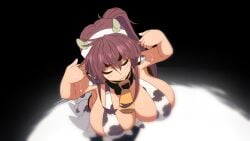 1girls cow_ears cow_girl cow_horns cow_print cow_print_bikini cowbell female female_focus hentai_series metro_notes tagme tsumetoro ushichichi ushichichi_tabehoudai! ushichichi_tabehoudai!_the_animation
