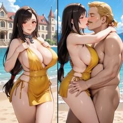 ai_generated don_corneo kissing silverknight395 tagme tifa_lockhart