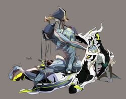 cuntboy dariensfw intersex male male/male male_on_cuntboy male_only nekros_(warframe) oberon_(warframe) warframe