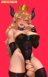 1futa 1girls adult aged_up ass ass_focus back_view big_ass big_butt big_thighs bowsette female front_view futa_only futanari mario_(series) sprinklepoo tagme thick thick_ass thick_hips thick_legs thick_thighs