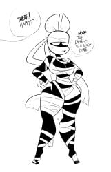 aged_up big_breasts breasts cleavage female hands_on_hips herny looking_at_viewer mummy mummy_girl mummy_wrappings scooby-doo scooby-doo_and_the_ghoul_school tanis_mummy thick thick_female thick_thighs wide_hips
