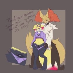 1:1 2025 anthro arino balls blush bodily_fluids braixen canid canine chi_(mischiefmaster) clenched_teeth clothed clothing collar cum delphox dialogue digital_media_(artwork) duo ejaculation english_text erection fan_character foreskin fox fur generation_6_pokemon genital_fluids genitals grey_(dgbraixen) hair hands-free hi_res hoodie humanoid_genitalia humanoid_penis inner_ear_fluff legwear male mammal micropenis nintendo nude panties panties_down partially_clothed partially_retracted_foreskin penile penis pokemon pokemon_(species) precum precum_stain premature_ejaculation retracted_foreskin simple_background size_difference small_penis tail teeth text topwear tuft uncircumcised underwear underwear_down wet wet_clothing white_body wide_hips yellow_body yellow_fur