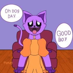 anthro canid canine canis catnap_(poppy_playtime) dogday_(poppy_playtime) domestic_cat domestic_dog felid feline felis fellatio furrycockmuncher hi_res male male/male mammal mob_entertainment oral penile poppy_playtime sex smiling_critters unclaimed