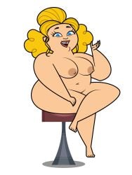 areola areolae ass blonde_female blonde_hair breast_grab breasts breasts_out chubby chubby_female fat fat_ass fat_female feet female jk94 legs_crossed smile stool sugar_(tdi) tagme total_drama:_pahkitew_island total_drama_(series) total_drama_island