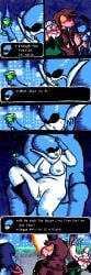 2025 absurd_res ambiguous_gender animal_humanoid anthro battery_acid blush bodily_fluids boots bovid breasts caprine city city_background cityscape clothing colored comic container cup darkner deltarune dialogue digital_drawing_(artwork) digital_media_(artwork) drinking_glass drooling english_text exhibitionism female flustered footwear genitals glass glass_container glass_cup gloves goat group hair handwear hi_res human humanoid jacket knight kris_(deltarune) lipstick machine makeup male mammal markings mole_(marking) nipples potato_salad_(artist) queen_(deltarune) ralsei reptile reptile_humanoid restricted_palette robot robot_humanoid saliva scalie scalie_humanoid scarf shaded shoes susie_(deltarune) text text_box topwear undertale_(series) vulva warrior wine_glass