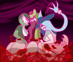 2022 2d 2d_(artwork) 2d_artwork 3girls anthro ass blue_hair boz000 brap butt_crack color dynamax evil_grin fart fart_cloud fart_fetish farting_at_viewer female furry furry_female game_freak gardevoir gassy generation_3_pokemon generation_7_pokemon generation_8_pokemon giant_fairy giant_female giantess gigantification green_hair hatterene macro nintendo plant_girl pokemon pokemon_(species) sideboob smile tsareena video_games wide_hips