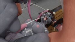 3d_(artwork) absurd_res anal anal_sex anthro bodily_fluids bovid breasts caprine cum cum_in_mouth cum_in_own_mouth cum_in_self cum_inside cum_on_breasts cum_on_face digital_media_(artwork) female femboy genital_fluids genitals goat group gynomorph hi_res horn intersex intersex/intersex intersex/male lagomorph male mammal masturbation penetration penis rose_(rosethegoat) sany_van_fox sanythefox selfcest square_crossover wings wolpertinger