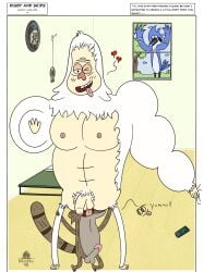 absurd_res anal anthro artist_kenshi45 avian balls bed bedroom bird cartoon_network cellphone digital_media_(artwork) dreamcatcher duo eileen_roberts electronics erection female fur furniture genitals hair hi_res humanoid male male/male mammal mona_(regular_show) mordecai_(regular_show) muscular muscular_male nipples nude open_mouth oral penis phone plant primate procyonid raccoon regular_show rigby_(regular_show) rimming sex size_difference skips_(regular_show) small_dom_big_sub smile tail text tongue tree window yeti