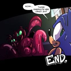 2_tails amy_rose anthro areola ass awkward_smile bat big_areola big_breasts big_butt big_dildo big_wings bodily_fluids breasts canid canine dialogue dildo dildo_insertion ear_piercing ear_ring english_text eulipotyphlan female female/female fox fusion goo_creature goo_transformation green_eyes green_sclera group hedgehog hi_res huge_breasts male mammal multi_tail piercing purple_body quills_(anatomy) ring_piercing rouge_the_bat sachasketchy sega sex sex_toy sex_toy_insertion slime sonic_the_hedgehog sonic_the_hedgehog_(series) speech_bubble sweat sweatdrop tail tails text transformation trio white_sclera wings