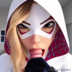 ai_generated blowjob deepthroat eye_contact fellatio huge_cock male/female no_sound oral oral_sex penis pov pov_male spider_gwen sucking sucking_penis tagme video