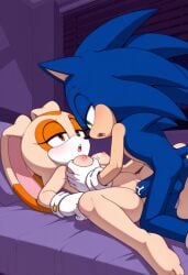 5_fingers aged_up ai_generated anguirus12345 anthro anthro_on_anthro anthro_penetrated anthro_penetrating anthro_penetrating_anthro balls blue_balls breast_grab breasts cream_the_rabbit cum cum_in_pussy cum_inside eulipotyphlan female female_penetrated fingers first_person_view from_front_position genitals hedgehog hi_res humanoid_genitalia humanoid_penis lagomorph leporid looking_at_viewer male male/female male_penetrating male_penetrating_female mammal medium_breasts missionary_position nipples nude on_bottom on_top penetration penile penile_penetration penis penis_in_pussy pussy rabbit sex sonic_(series) sonic_the_hedgehog sonic_the_hedgehog_(series) vaginal_penetration