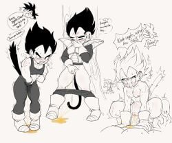 1cuntboy blush clitoris collarbone completely_nude cowgirl_position crying crying_with_eyes_open cuntboy dragon_ball dragon_ball_z english_text full-face_blush looking_down majin_vegeta nappa navel nipples niusesabe nude peeing pussy sex sitting sitting_on_person son_goku speech_bubble spread_legs straddling sweat tail tears teeth thighs trembling vaginal_penetration vegeta yaoi