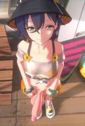 1futa 3d animated belle_(zenless_zone_zero) big_balls big_penis clothed deskt3d futanari hoyoverse huge_cock light-skinned_futa light_skin looking_at_viewer looking_up penis_out solo standing swinging_penis tagme video zenless_zone_zero