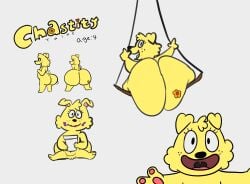 anthro anthro_female ass big_ass big_booty big_butt booty chastity_taint cub cup female furry furry_female furry_only holding_cup huge_ass huge_butt illis nude nude_female puppy pussy reference_sheet young younger_anthro younger_female