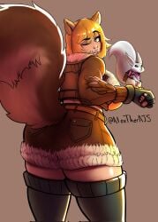 1girls 2025 2d 2d_(artwork) alextherajs ass ass_cleavage ass_focus big_ass bubble_ass bubble_butt clothing dat_ass doreen_green fat_ass female female_only ginger green_eyes heroine light-skinned_female light_skin marvel marvel_comics marvel_rivals no_sex orange_hair pawg shoes shorts simple_background solo solo_female squirrel squirrel_ears squirrel_girl_(marvel) squirrel_girl_(marvel_rivals) squirrel_tail superheroine thick thick_ass