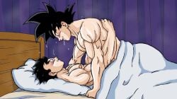 animated bara cheating_husband cheating_with_son dad_fucking_son dragon_ball father_and_son father_penetrating_son friz_don't_muv gay gay_incest gay_male heavy_blush hyperbolic_time_chamber love_making male male/male missionary_position muscular saiyan sex son_gohan son_goku soncest sweatdrop sweaty yaoi