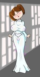 big_ass big_breasts breasts female flushed_face leia_sodo les_kassos parody sex_toy star_wars thick_thighs under_clothes