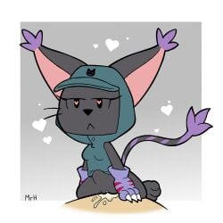 anthro bandai_namco black_body black_fur blackgatomon blackgatomon_uver. claws clothing digimon digimon_(species) digimon_ghost_game duo el_senor_erizo eyelashes felid feline female fur genitals gloves handwear headgear hi_res hoodie male male/female male_penetrating mammal penetration penis pussy serious_face sex stomach_bulge tail topwear vaginal_penetration
