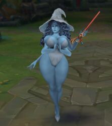 1girls 3d abdomera aurora_(league_of_legends) crossover elden_ring female fromsoftware league_of_legends ranni_the_witch screenshot