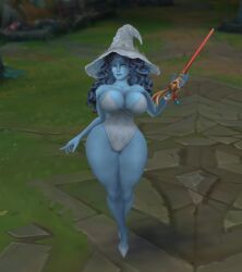 1girls 3d abdomera aurora_(league_of_legends) crossover elden_ring female fromsoftware league_of_legends ranni_the_witch screenshot