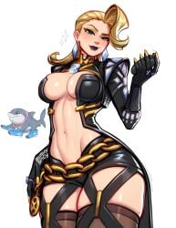 1girls big_ass big_breasts black_lipstick blonde_female blonde_hair blushypixy blushyspicy cleavage cute emma_frost emma_frost_(marvel_rivals) emma_frost_(x-revolution) female female_focus jeff_the_land_shark marvel marvel_rivals nike nike_shoes thick_thighs wholesome