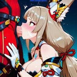 1boy 1girls absurdly_huge_breasts absurdly_large_breasts absurdly_long_hair aegis_elysium afternoon ai_art ai_generated alternate_breast_size animal_ears background bare_shoulders blowjob blush bodysuit breasts breasts_out cat_ears city cityscape cleavage cleavage_cutout clothing_cutout core_crystal deepthroat earrings elbow_gloves female female_focus gem giant giant_breasts giantess gloves grass grey_hair hair_ornament headpiece highres holding huge_breasts jewelry lagoon large_breasts long_hair long_sleeves looking_at_viewer lying male mountain nia nia_(blade) nia_(blade)_(xenoblade) nia_(xenoblade) nintendo open_mouth original_character ribbon shocked shocked_expression short_hair silver_hairband skindentation sky solo solo_focus sucking surprised surprised_expression swept_bangs thick_breasts thick_thighs thighhighs thighs very_long_hair water watermark xenoblade_(series) xenoblade_chronicles_(series) xenoblade_chronicles_2 yellow_eyes