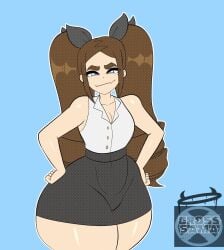 alexandria_(cross_samax) animated cross_samax grin huge_thighs smug thick_thighs wide_hips
