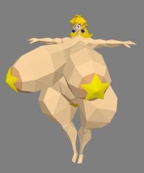 1girls 3d 3d_model 3d_render areola areolae big_ass big_butt bimbo bimbo_body blonde_hair blonde_hair_female blonde_pubic_hair breasts crown cyanu female hips huge_ass huge_butt hyper hyper_breasts long_hair low_poly low_poly_peach mario_(series) nintendo pasties princess princess_peach princess_peach_(cyanu) princess_toadstool smile star star_(symbol) star_pasties super_mario_bros. t-pose voluptuous voluptuous_body voluptuous_female wide_hips wide_thighs