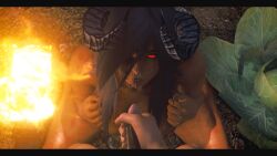 akilandi demon_girl dick_sucking male male/female red_eyes skyrim succubus video_games