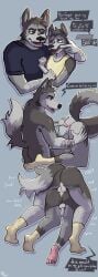 2025 absurd_res age_difference all_fours anal anal_sex anthro anthro_on_anthro anthro_penetrated anthro_penetrating anthro_penetrating_anthro anus arm_hair ass backsack balls bareback big_butt blue_background bodily_fluids body_hair canid canine canis clothed clothed/nude clothing cum cum_in_ass cum_inside curling_toes dialogue domestic_dog duo english_text erection eyebrows father's_day father_(lore) father_and_child_(lore) father_and_son_(lore) father_penetrating_son feet finger_in_mouth fish_hooking footwear foreskin fur genital_fluids genitals glans hair hand_on_butt hi_res holidays husky incest_(lore) male male/male male_penetrated male_penetrating male_penetrating_male mammal multiple_scenes muscular muscular_anthro muscular_male nordic_sled_dog nude oh_mikat older_dom_younger_sub one_sock parent_(lore) parent_and_child_(lore) parent_and_son_(lore) penetration penile penile_penetration penis penis_in_ass perineum profanity pubes scar sex shadow shirt signature simple_background socks soles son_(lore) spitz standing tank_top teeth text thick_thighs topwear tuft unretracted_foreskin younger_penetrated