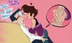 artist_self-insert begging cuntboy denzel_crocker handjob intersex jul1ant00ns nickelodeon oc_x_canon on_couch precum saliva_trail self_insert sitting_on_person the_fairly_oddparents