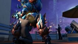 3d anus face_fart farting_in_face gas human machine omnic orisa overwatch pyro_enthusiast robot stink_face