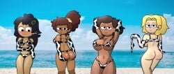 1milf 4girls amphibia amphibia_(finale) anne_boonchuy armpits arms_behind_head arms_up beach beach_background big_ass big_booty big_breasts big_butt bikini black_hair blonde_hair blush brown_hair bubble_ass bubble_butt collage cow_girl cow_print cow_print_armwear cow_print_bikini cow_print_bra cow_print_panties dark-skinned_female dark_skin disney disney_channel embarrassed embarrassed_expression female flashing flashing_ass flashing_at_viewer flashing_butt flashing_panties grabbing_ass grabbing_butt hands_on_ass hands_on_butt light-skinned_female light_skin looking_at_viewer looking_down looking_embarrased marcy_wu micro_bikini milf mrs._boonchuy oum_boonchuy ponytail presenting_ass presenting_butt sasha_waybright seductive seductive_eyes seductive_look seductive_smile simple_background sniffable_ass swimsuit thai thai_female thick_thighs thighs white_female whores wide_hips yellow_hair