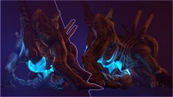 1boy 1girls 3d 3d_(artwork) alien alien_(franchise) alien_girl armor armored_female balls big_balls big_breasts big_dom_small_sub big_penis bigger_male blender blue_skin breasts dark_samus demimond23 faceless faceless_character faceless_female female holard huge_balls huge_cock hyper hyper_penis interspecies large_penis male male/female male_penetrating male_penetrating_female massive_penis metroid penetration penis piledriver_position size_difference smaller_female tagme transparent_body voluptuous xenomorph