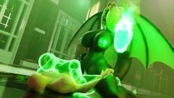 3d anthro big_breasts black_body black_skin breasts cowgirl_position crown demon digital_media_(artwork) dominant dominant_female duo fan_character female fire friday_night_funkin' from_front_position green_hair hair headgear hi_res horn human human_on_anthro interspecies larger_female male male/female mammal midnight_(friday_night_funkin) nipple_piercing nipples nude on_bottom on_top penetration piercing samzan sex size_difference soul soul_leaving_body tongue tongue_out vaginal_penetration wings