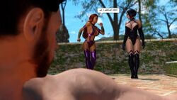 1boy 2girls 3d alien alien_girl big_ass big_breasts breasts bust busty cambion chest cockman_pictures curvaceous curvy curvy_figure dc dc_comics demon demon_girl female female_focus forehead_jewel half-demon half-human half_demon hips hourglass_figure huge_ass huge_breasts koriand'r large_ass large_breasts legs light-skinned_female light_skin male male/female mature mature_female mature_male nick_cockman rachel_roth raven_(dc) slim_waist starfire straight teen_titans thick thick_hips thick_legs thick_thighs thighs voluptuous voluptuous_female waist wide_hips